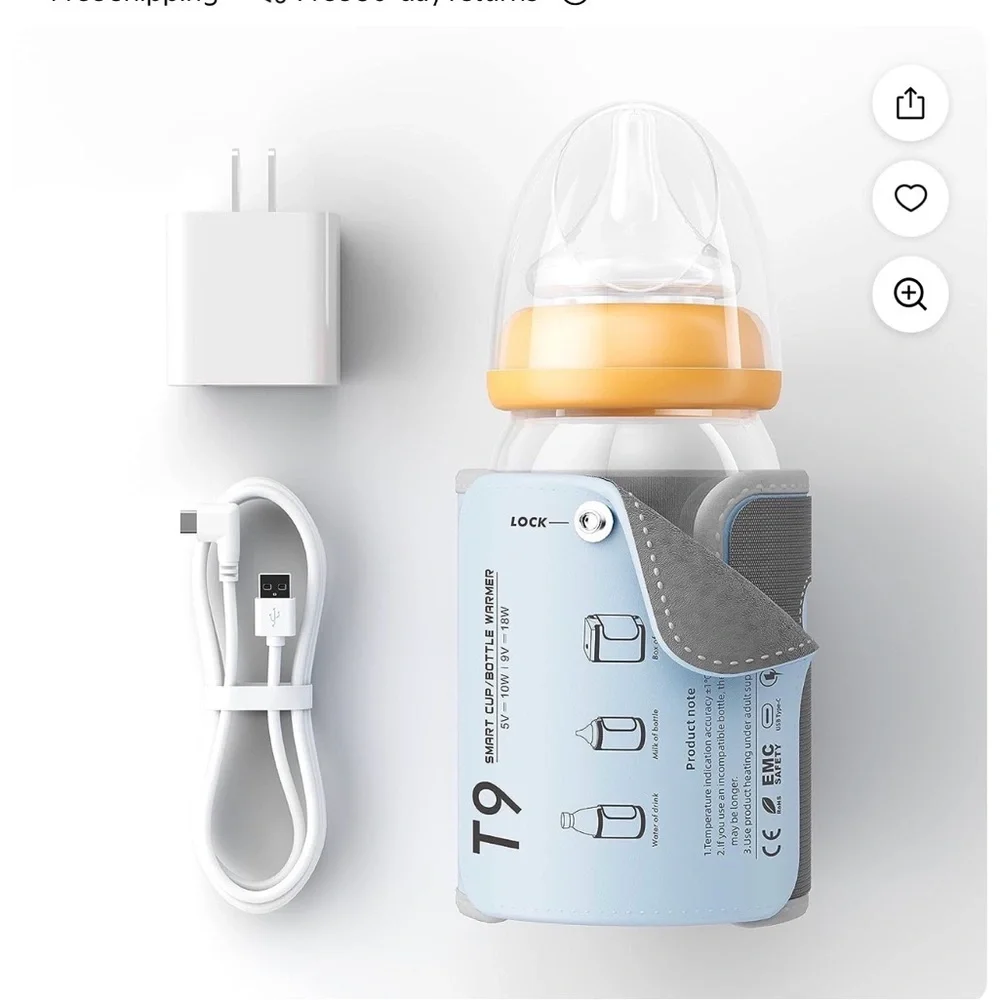 T9 Portable Bottle Warmer Charger - Blue
